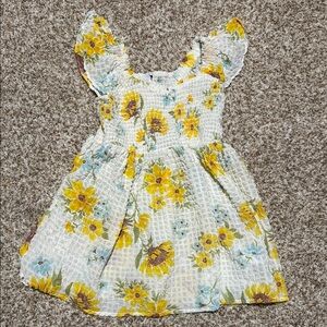 Old Navy Kids Floral Dress in Yellow and Blue